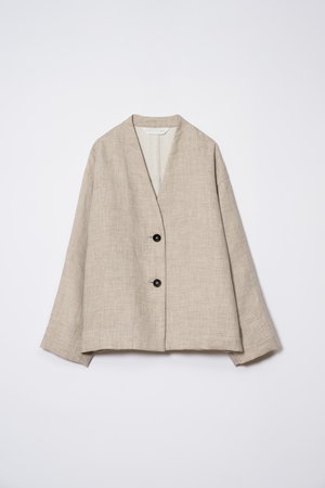 PRISTINE(プリスティン)｜コットンリネンヤク二重織ジャケット/グレー
