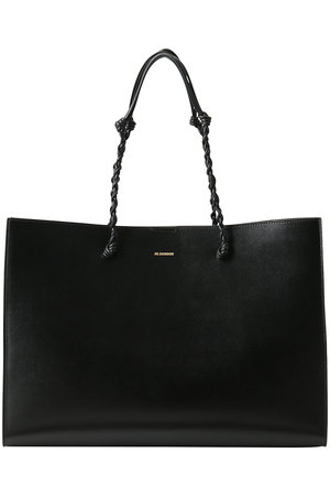 JIL SANDER(ジル サンダー)｜TANGLE レザートートバッグ/ブラック の