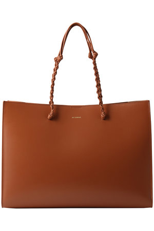 Jil SANDER レザートート オレンジブラウン 美品 JIL SANDER(ジル サンダー)｜TANGLE レザートートバッグ/タン の通販