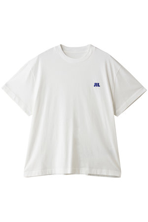 JIL SANDER(ジル サンダー)｜JILロゴ刺しゅう コットン クルーネックT