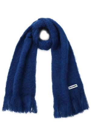 JIL SANDER(ジル サンダー)｜モヘアミックス ナローマフラー/インク