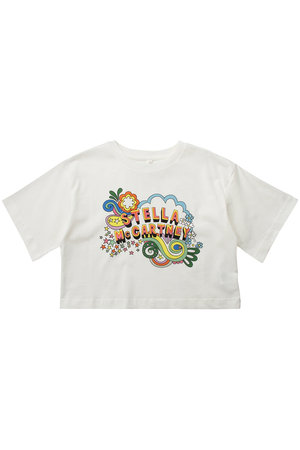 美品 STELLA McCARTNEY ステラマッカートニー Rewild Yourself フルーツプリントTシャツ ホワイト 44 (175/96Y) コットン100％ レディース AY4163A20