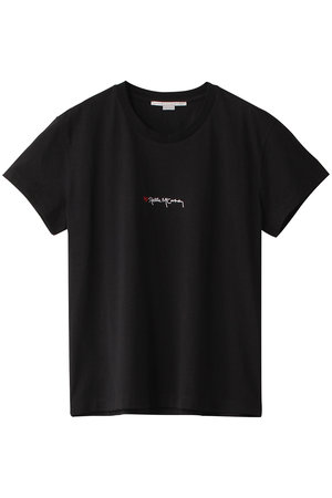 STELLA McCARTNEY(ステラ マッカートニー)｜Iconic Stella McCARTNEY エンブロイダリーTシャツ/ブラック  の通販｜ELLESHOP・(エル・ショップ)