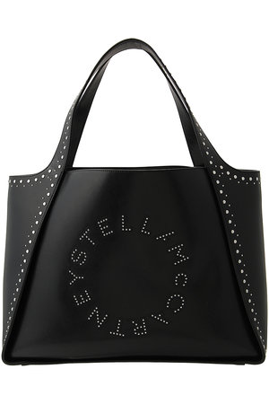 STELLA McCARTNEY(ステラ マッカートニー)｜Stella Logo スタッズ付きトートバッグ/ブラック  の通販｜ELLESHOP・(エル・ショップ)