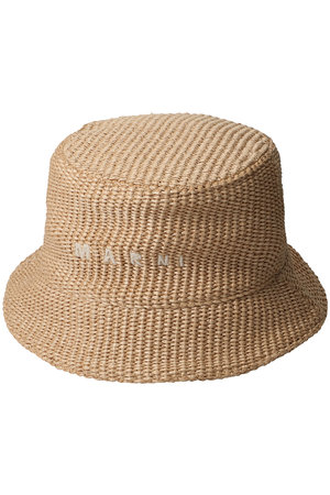 MARNI(マルニ)|ラフィアエフェクトバケットハット/シェル の通販 MARNI(マルニ)|ラフィアエフェクトバケットハット/シェル の通販