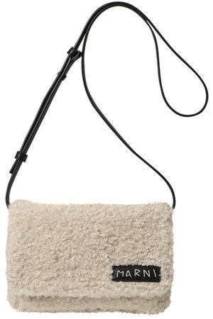 MARNI(マルニ)｜MARNI MENDING ムートンポシェット/シルクホワイト の