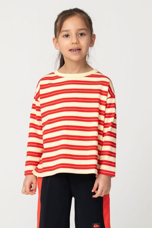 ロンハーマン 2018SS 新作 Tシャツ ボーダー レッド Ron Herman(ロンハーマン)｜【KIDS】マルチストライプ Tシャツ/レッド