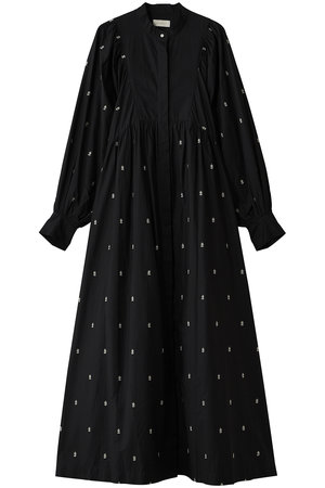 ne Quittez pas(ヌキテパ)｜Fine Poplin Bindi ギャザーシャツドレス
