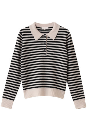 DEMYLEE(デミリー)｜RIGUE ラムウール ボーダーポロニットプルオーバー