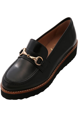 Esmeralda(エスメラルダ)｜【BONTRE】厚底ビットローファー/ブラック