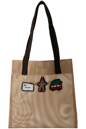 LUDLOW(ラドロー)｜Mesh tote mini/ベージュ の通販｜ELLESHOP・(エル
