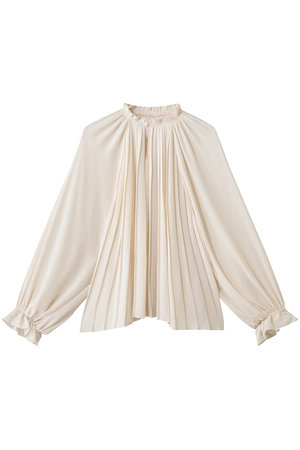 martiniqueプリーツブラウス　オフホワイト　マルティニーク　新品未使用品 martinique(マルティニーク)｜プリーツブラウス/オフホワイト の通販