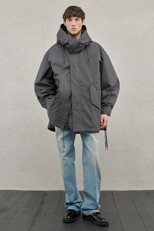 THE RERACS ザ・リラクス モッズコート メンズ　サイズ46 THE RERACS(ザ・リラクス)｜【MEN】ビッグモッズコート/ガンメタル