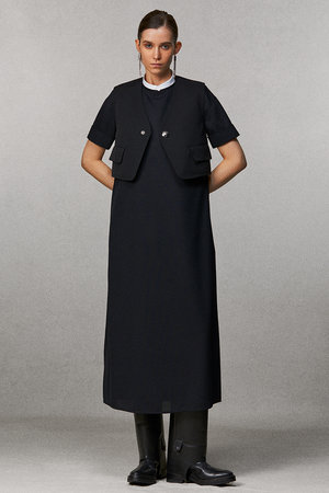 THE RERACS(ザ・リラクス)｜【予約販売】ショートベスト/ブラック の