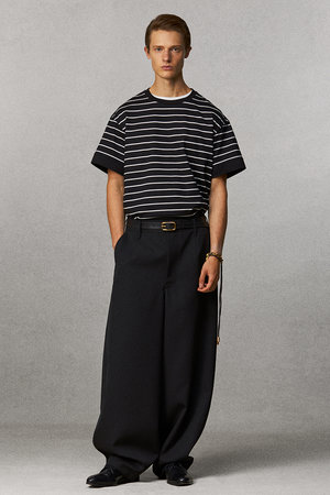 THE RERACS(リラクス) 半袖カットソー サイズ36 S レディース - 黒×白 クルーネック/ニット/ボーダー item163039708801-1-2.jpg