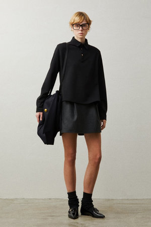 美品 THE RERACS 24SS ラグランニット ショートスリーブポロシャツ THE RERACS(ザ・リラクス)｜【予約販売】Aラインショートポロシャツ