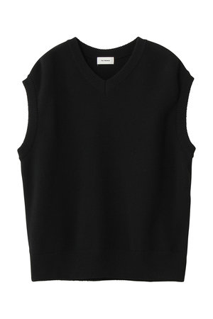 THE RERACS(ザ・リラクス)｜【予約販売】Vネックニットベスト/ブラック