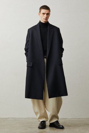 【美品】The reracs／チェスターコート／サイズ46／ネイビー THE RERACS(ザ・リラクス)｜【予約販売】【MEN】チェスターコート