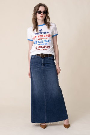 MOTHER(マザー)｜【日本限定】THE CIRCLE MAXI FRAY SKIRT デニム