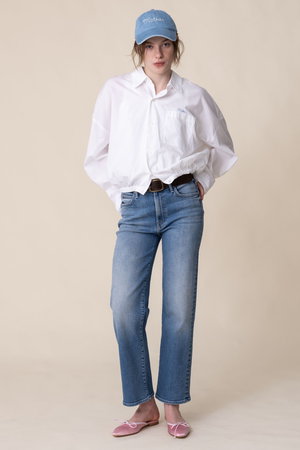 MOTHER(マザー)｜THE SCRUNCHIE FRENCHIE クロップドシャツ (WHT