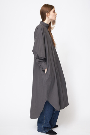 Florent フローレント 30sビエラナチュラルピーチワッシャーワンピース チャコールグレー の通販 Elleshop エル ショップ