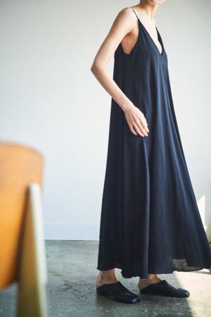 Florent フローレント Florent Relax ディマリアジョーゼット ストラップドレス ブラック の通販 Elleshop エル ショップ