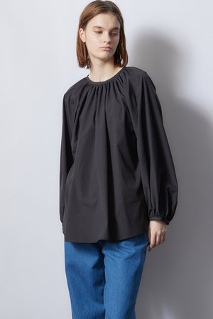 FLORENT(フローレント)｜ボリュームギャザー ブラウス/ブラック の通販