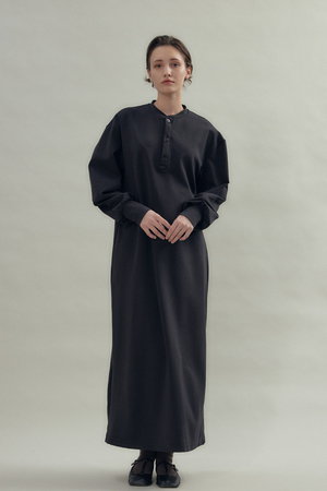 FLORENT / 長袖ワンピース/--/ポリエステル/BLK/無地/2108F05004// FLORENT(フローレント)｜ストレッチ カットソー ワンピース/ブラック