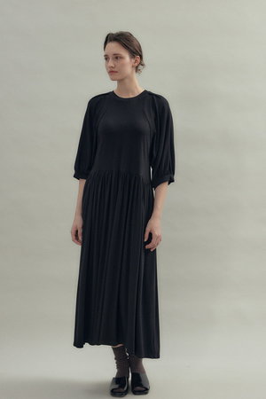 florent ストレッチオールインワン FLORENT(フローレント)｜レーヨン ストレッチ ワンピース/ブラック の