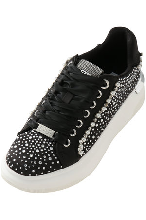 STEVE MADDEN ビジュースニーカー 24cm ブラック 厚底 キラキラ STEVE MADDEN(スティーブ・マデン)｜GLORIES ビジュー厚底スニーカー