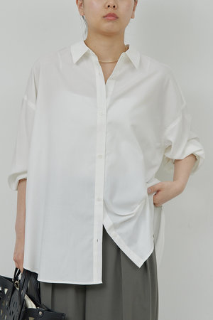 GALLARDAGALANTE(ガリャルダガランテ)｜ツイルオーバーシャツ/ホワイト