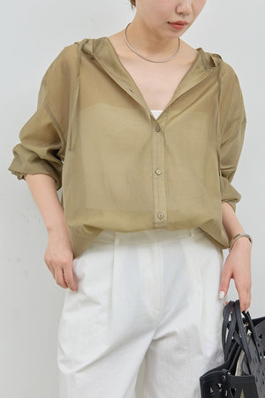 GALLARDAGALANTE】シアーフーディーシャツ