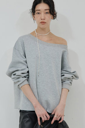 GALLARDAGALANTE(ガリャルダガランテ)｜ボートネックスウェット/グレー