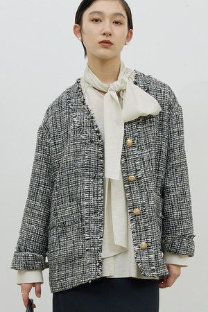 【新品未使用】GALLARDAGALANTE ツイードジャケット GALLARDAGALANTE(ガリャルダガランテ)｜【予約販売】【WEB限定