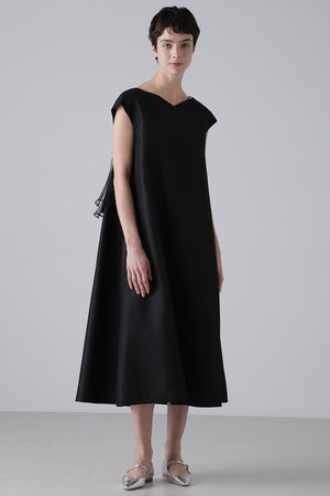 ADORE(アドーア)｜＜BLACK LABEL＞ シルクタフタワンピース/ブラック