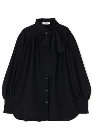 ADORE(アドーア)｜ドライタッチツイルブラウス/ブラック の通販