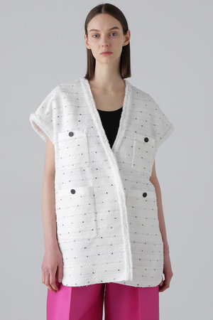 新品タグ付　ADORE アドーア　スパングルツィードワンピース定価¥63800 ◇スパングルツイードワンピース（5314240104） | ADORE