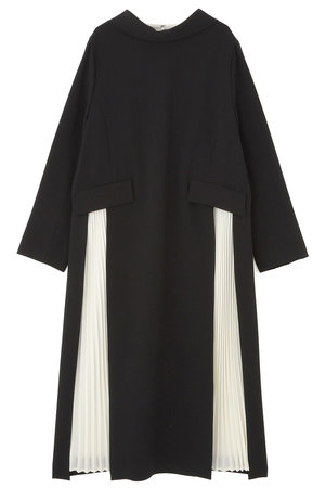 ADORE(アドーア)｜◇バイカラープリーツワンピース/ブラック の通販
