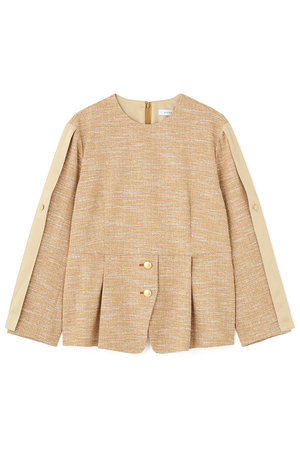 ADORE(アドーア)｜スラブツイードブラウス/ベージュ の通販｜ELLESHOP