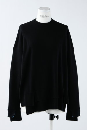 ENFOLDエンフォルドキャッシュタッチ SLIT-RIB PULLOVER-