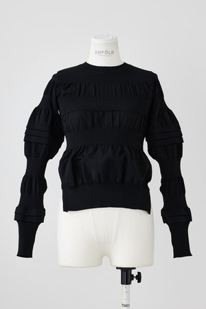 ENFOLD(エンフォルド)｜凸凹 P.O/プルオーバー/ブラック の通販