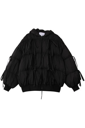 ENFOLD(エンフォルド)｜RIBBON DOWN-JACKET/ダウンジャケット/ブラック