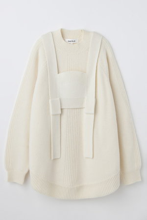 ENFOLD(エンフォルド)|BUSTIER LAYERED PULLOVER/プルオーバー ENFOLD(エンフォルド)|BUSTIER LAYERED PULLOVER/プルオーバー