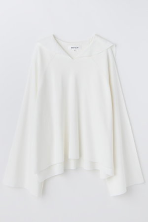 ENFOLD(エンフォルド)｜SALER-COLLAR PULLOVER/ホワイト の通販
