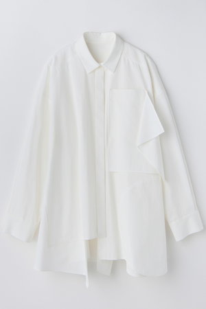 ENFOLD(エンフォルド)｜【12/17 12:00販売開始】PLATE SHIRT/ホワイト