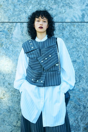 トップス SLIT SHIRT BLOUSE ENFOLD ENFOLD(エンフォルド)｜【1/2 12:00販売開始】SLIT SHIRT/ホワイト の