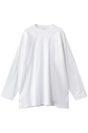 ENFOLD(エンフォルド)｜SILHOUETTE ART LONG-SLEEVE T-SHIRT/ホワイト