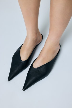 ENFOLD(エンフォルド)｜FLAT-MULE/ブラック の通販｜ELLESHOP・(エル