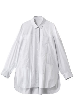 ENFOLD(エンフォルド)｜PATCHWORK SHIRT/ホワイト の通販｜ELLESHOP