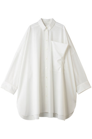 ENFOLD(エンフォルド)｜SUPER-WIDE BOX SHIRT/ホワイト の通販